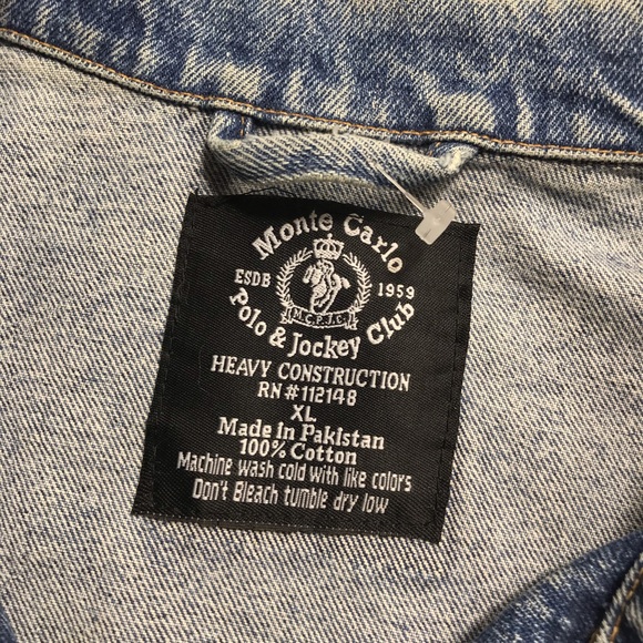 Women’s vintage 90s monte carlo mustang denim jacket size XL - Picture 5 of 7